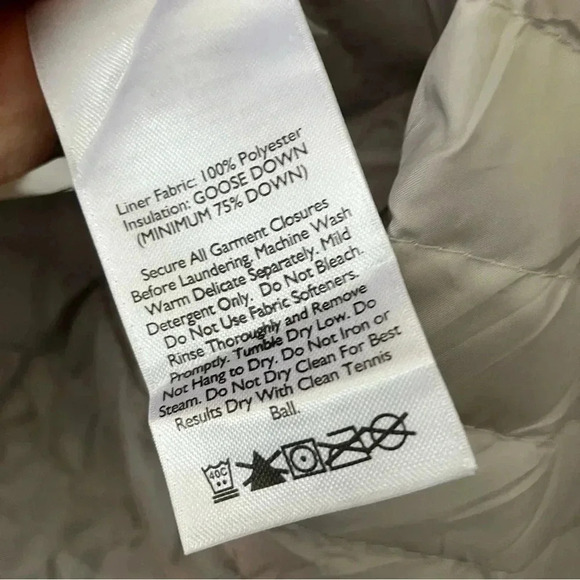 NWOT Eddie Bauer light  grey down liner plaid lining jacket - Picture 7 of 11